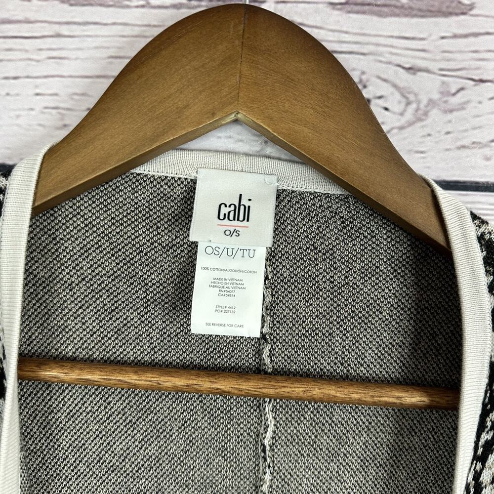 Cabi 4412 Serpent Wrap Os Gray Snake Print Knit C… - image 4
